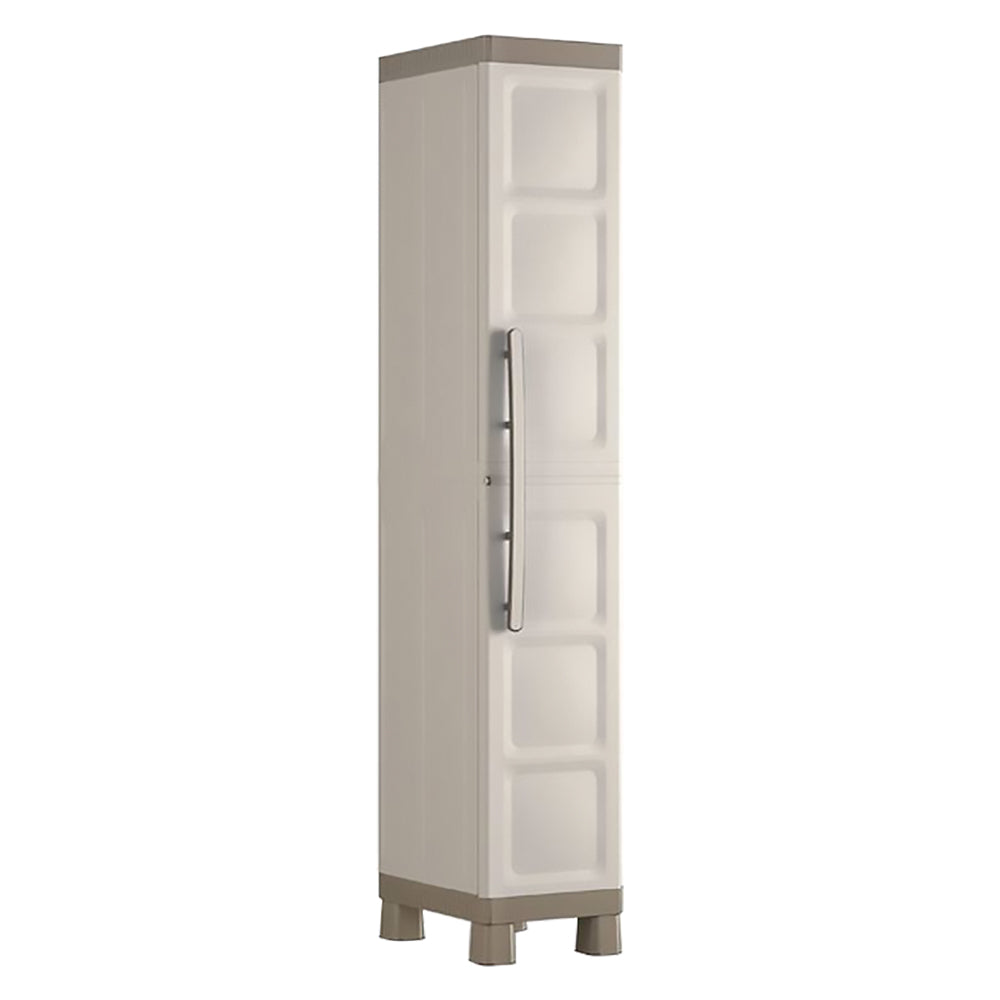 Armadio alto Keter Excellence 1 anta 33x45x182 cm salvaspazio in resina con 4 ripiani