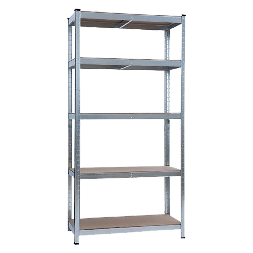 Scaffale in kit Efesto Kasart 90x40 h 1,8 m in acciaio zincato con 5 ripiani in MDF