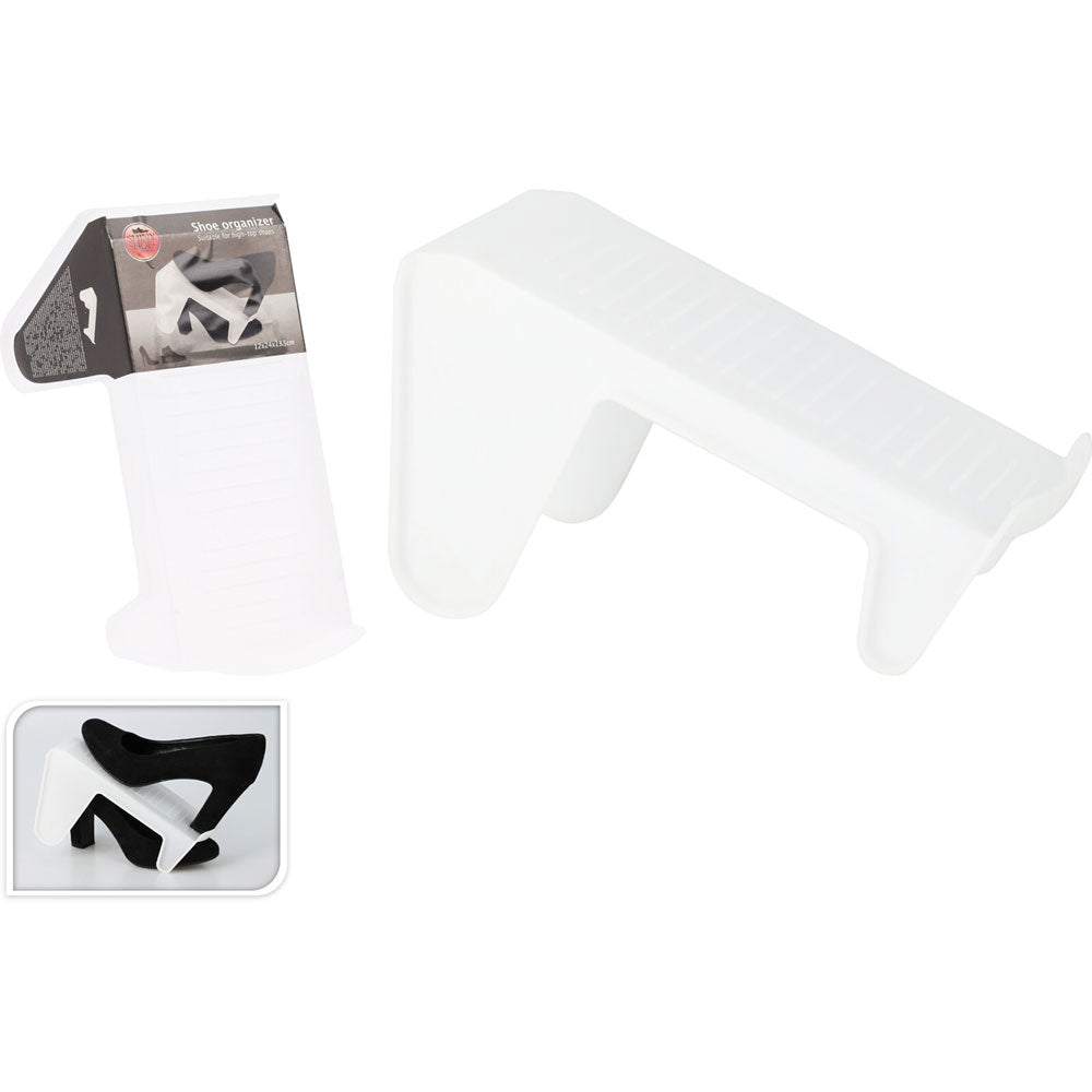 Organizer scarpe salvaspazio 24x12x13 cm bianco per armadi e scarpiere Immagine principale del prodotto