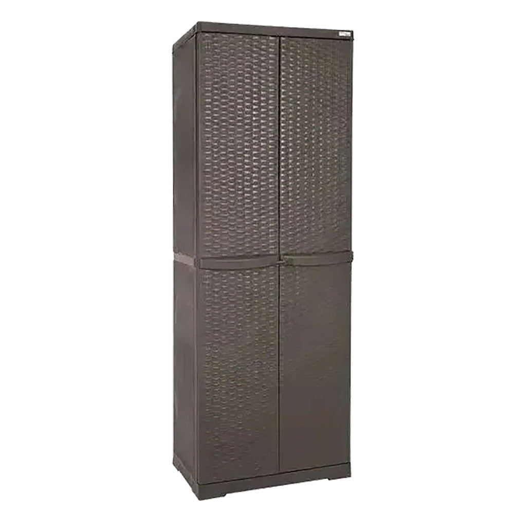 Armadio portascope Trioplast Rattan Wengé 2 ante 65x45x178 cm