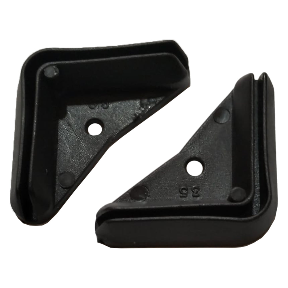 Piedino in plastica nera 35x35 mm per montanti di scaffalature metalliche