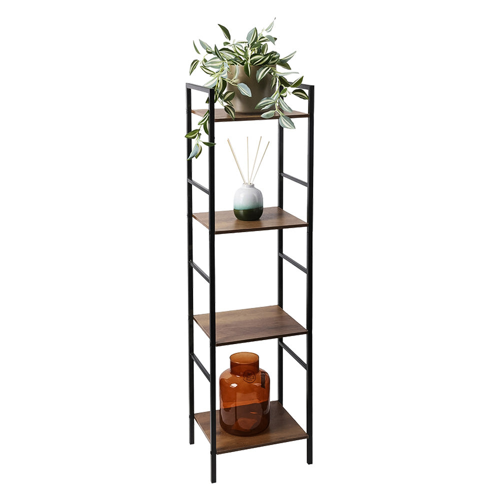 Scaffale in metallo e legno a 4 ripiani salvaspazio 29,45x23,5x106,5 cm Immagine principale del prodotto