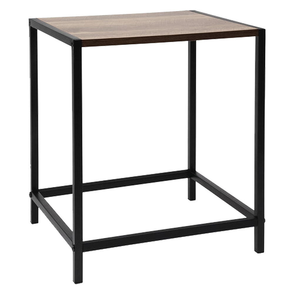 Tavolino da salotto in metallo e legno 32x28,5x37 cm