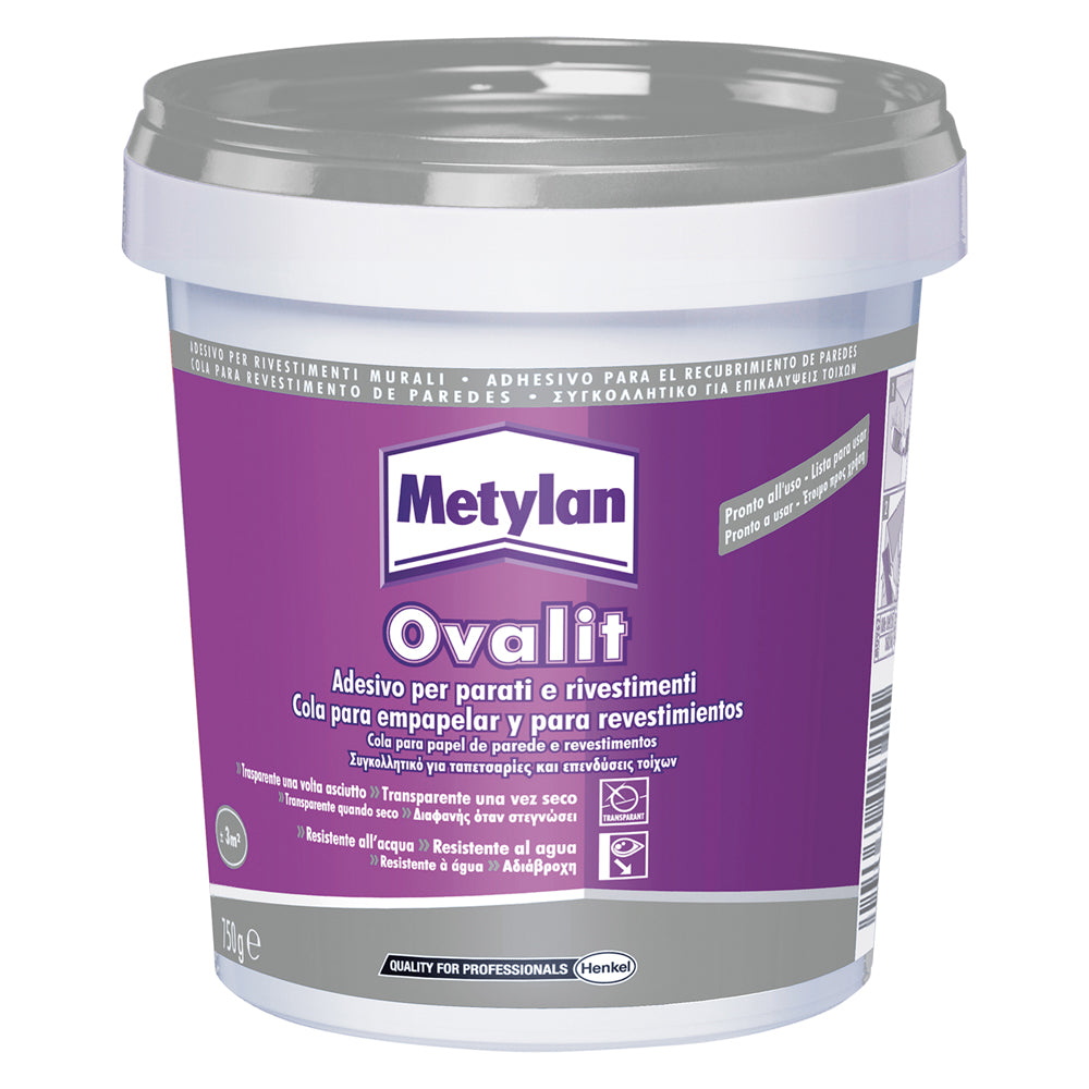 Adesivo Metylan Ovalit in dispersione acquosa da 750 g per parati speciali