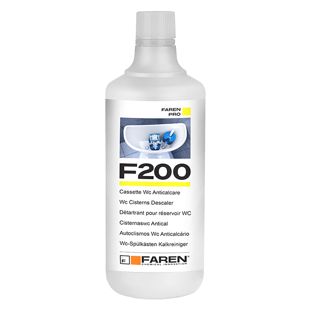 Flacone di anticalcare concentrato Faren F200 da 1 lt per cassette WC Immagine principale del prodotto