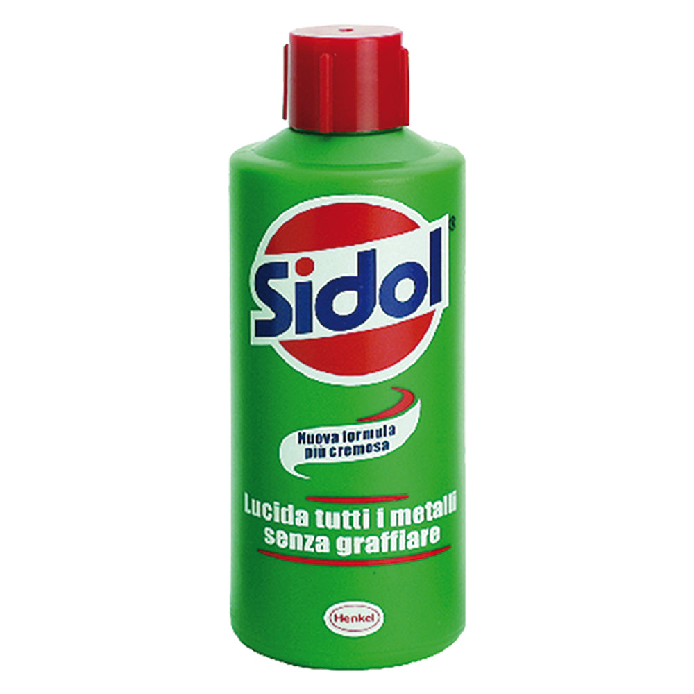 Flacone di detergente lucidante Henkel Sidol Metalli da 75 ml per superfici metalliche