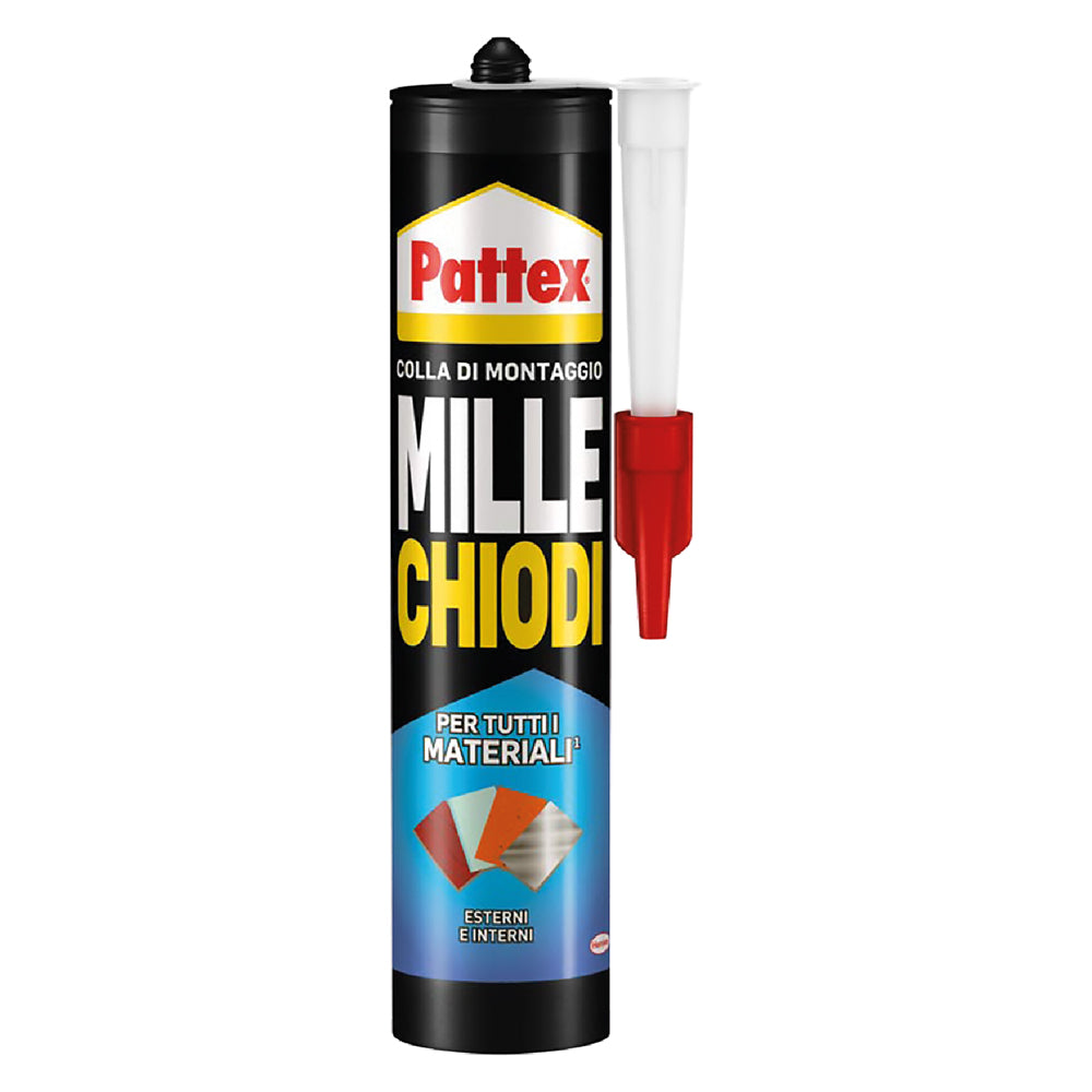 Adesivo di montaggio Pattex Millechiodi Esterni e Interni Bianco 450 gr