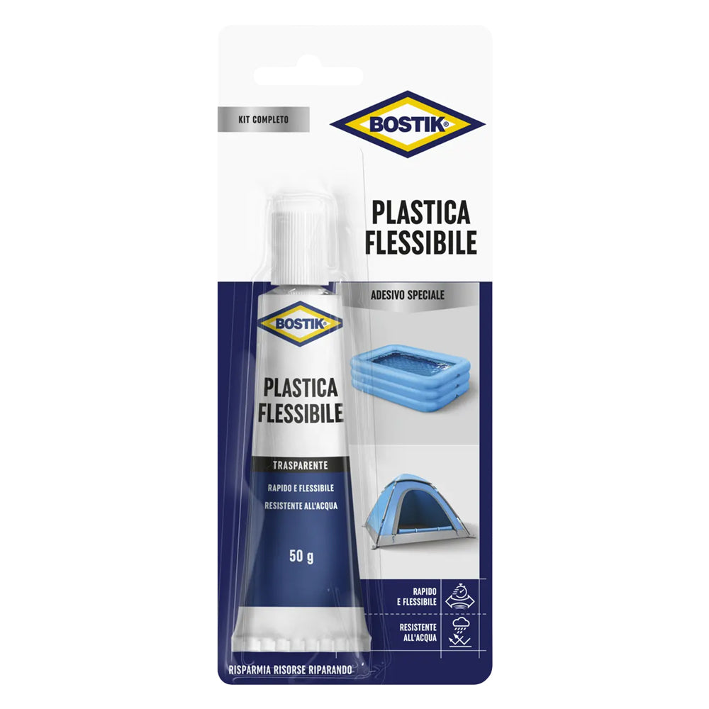 Adesivo Bostik per plastica flessibile e finta pelle da 50 grammi Immagine principale del prodotto