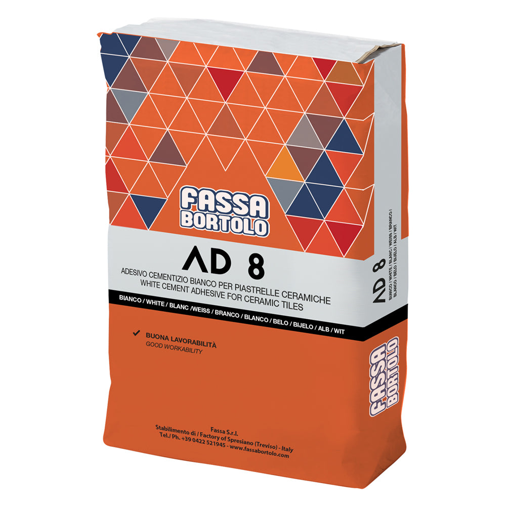 Collante monocomponente AD8 Fassa Bortolo bianco da 5 kg Immagine principale del prodotto