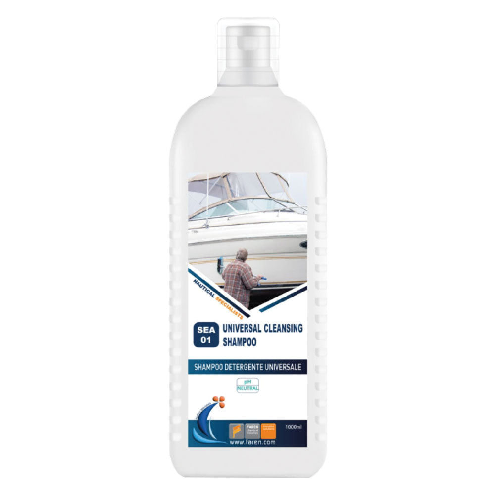 Flacone di shampoo detergente nautico Faren SEA 01 da 1 litro per imbarcazioni