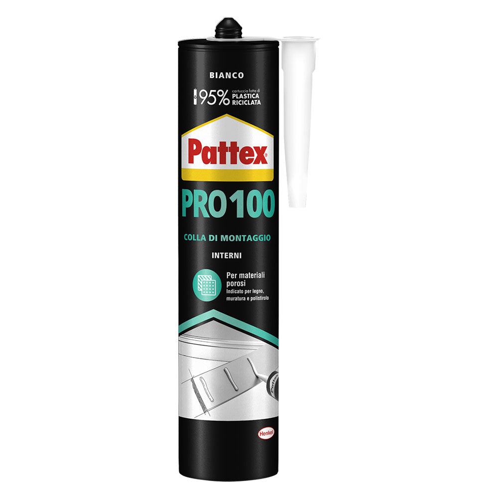 Pattex Adesivo di Montaggio PRO 100 Colore Bianco da 400 gr Immagine principale del prodotto