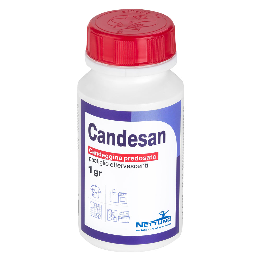 Candeggina in compresse Candesan Nettuno da 90 g igienizzante effervescente per superfici e bucato