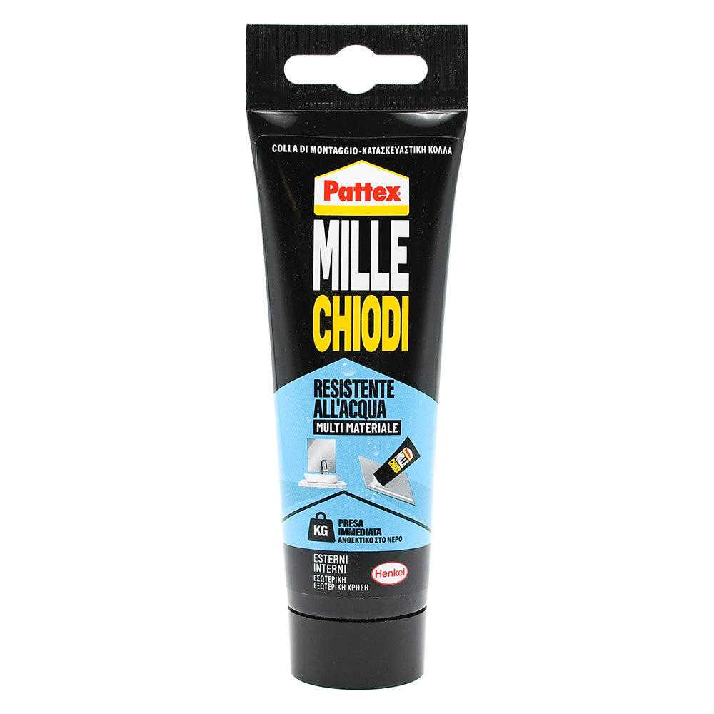 Pattex Adesivo Millechiodi Esterni e Interni Bianco 142 gr - tenuta forte per riparazioni e incollaggi