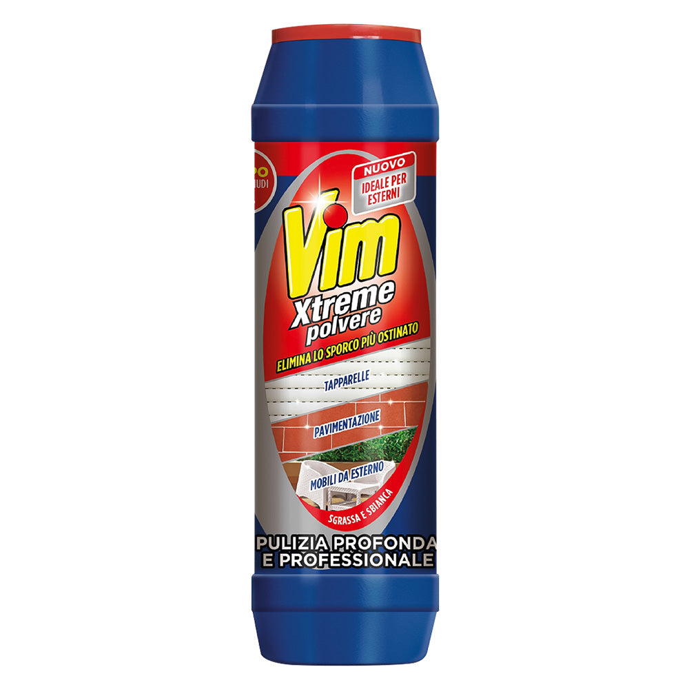Flacone di detergente in polvere Vim Extreme da 500 gr per la pulizia di pavimenti e superfici