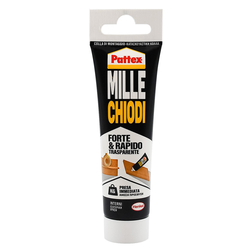 Pattex Adesivo Millechiodi di montaggio trasparente da 52 gr Immagine principale del prodotto