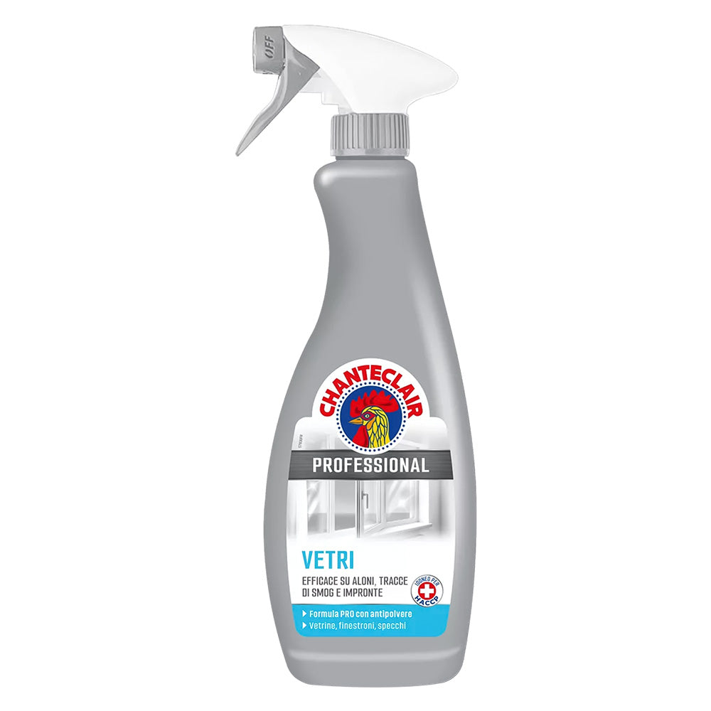 Flacone spray di detergente vetri multiuso Chanteclair Professional da 700 ml per vetri e specchi Immagine principale del prodotto