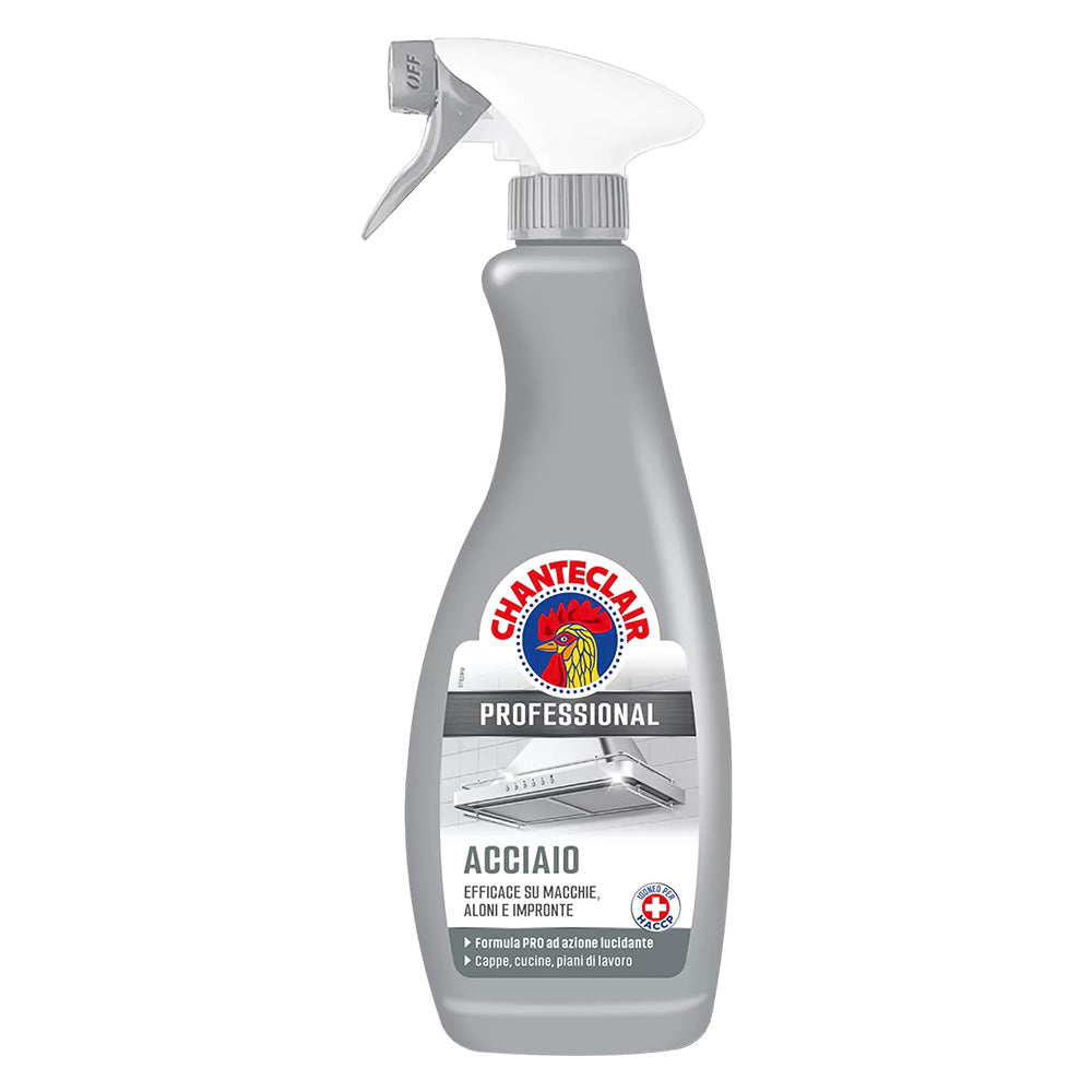Flacone di detergente spray Chanteclair Professional Acciaio Brillante da 700 ml per superfici in acciaio inox Immagine principale del prodotto