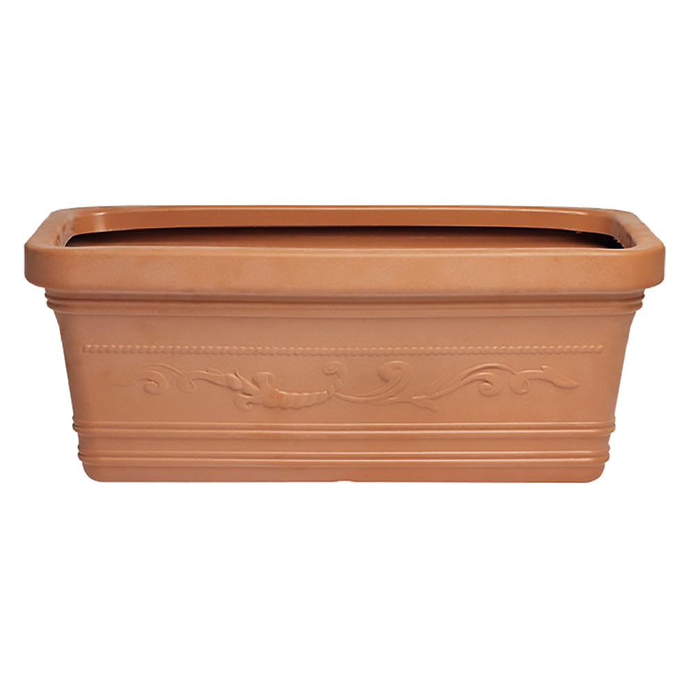 Fioriera rettangolare Prestige in resina color terracotta 60x33x29 cm 36 litri