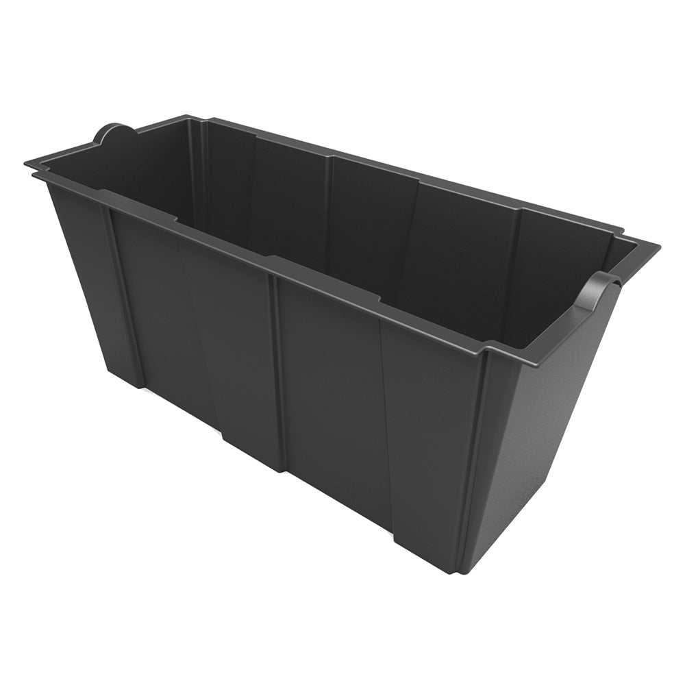 Vaso rettangolare in polipropilene antracite 79x35x37 cm per fioriera Separé