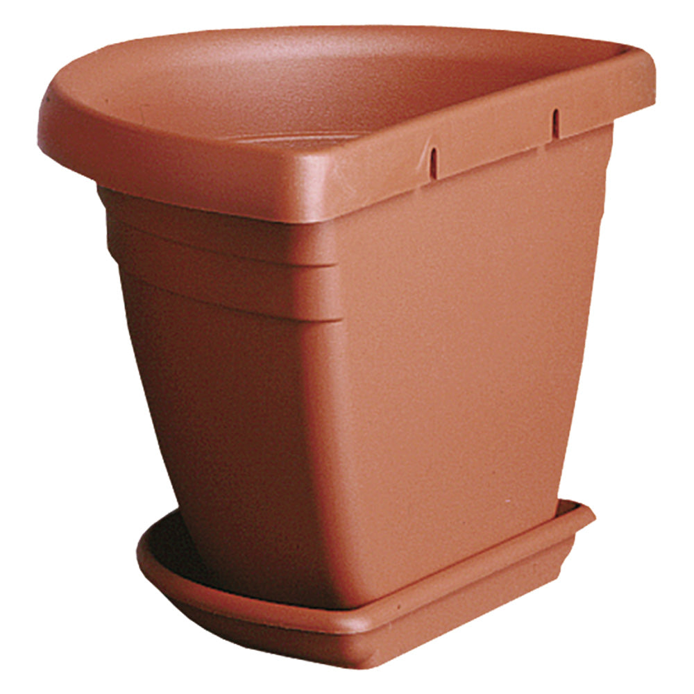 Gerla da parete in polipropilene 30x20x22 cm da 4,5 litri con sottovaso integrato Immagine principale del prodotto