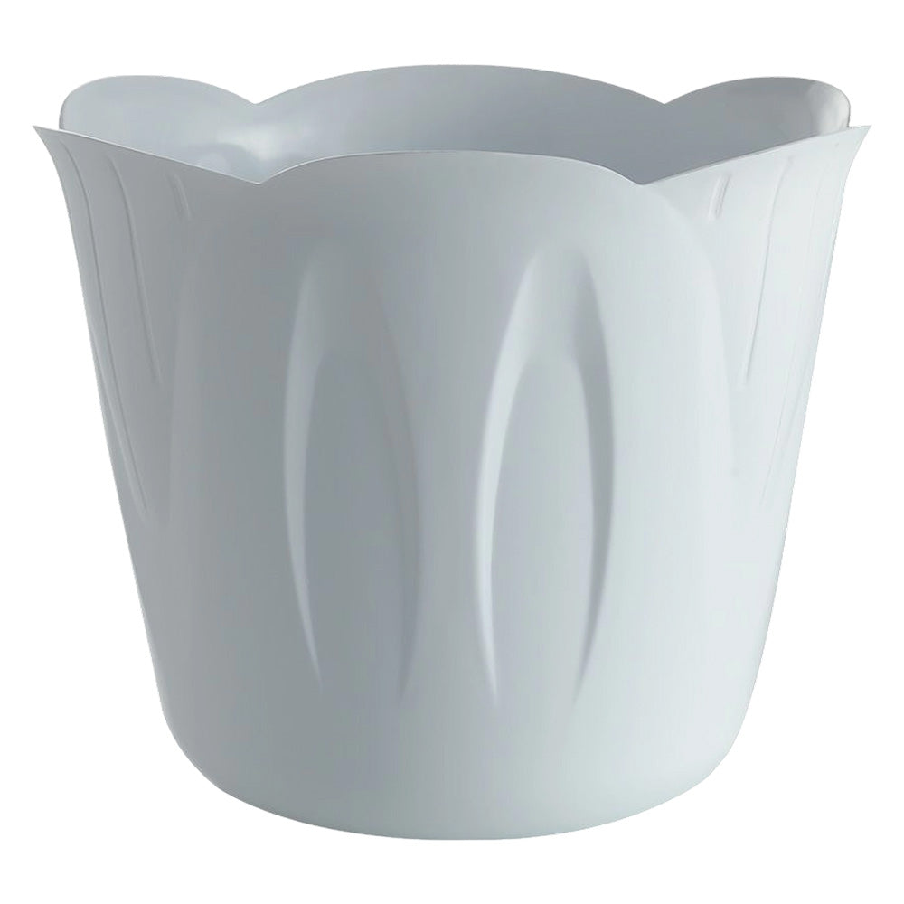 Vaso tondo Bama in polipropilene bianco diametro 15 cm e capienza 1 litro Immagine principale del prodotto