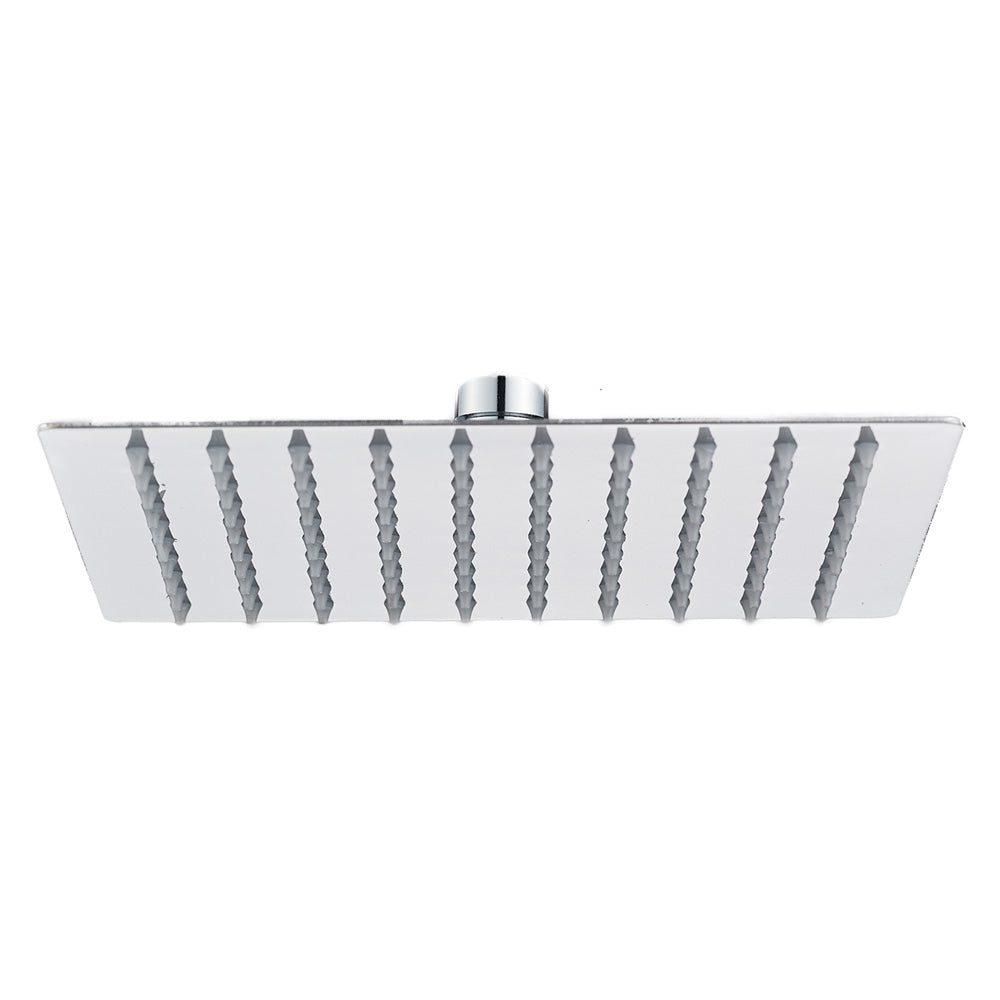 Soffione doccia quadro Queen 25x25 cm anticalcare in acciaio inox cromo