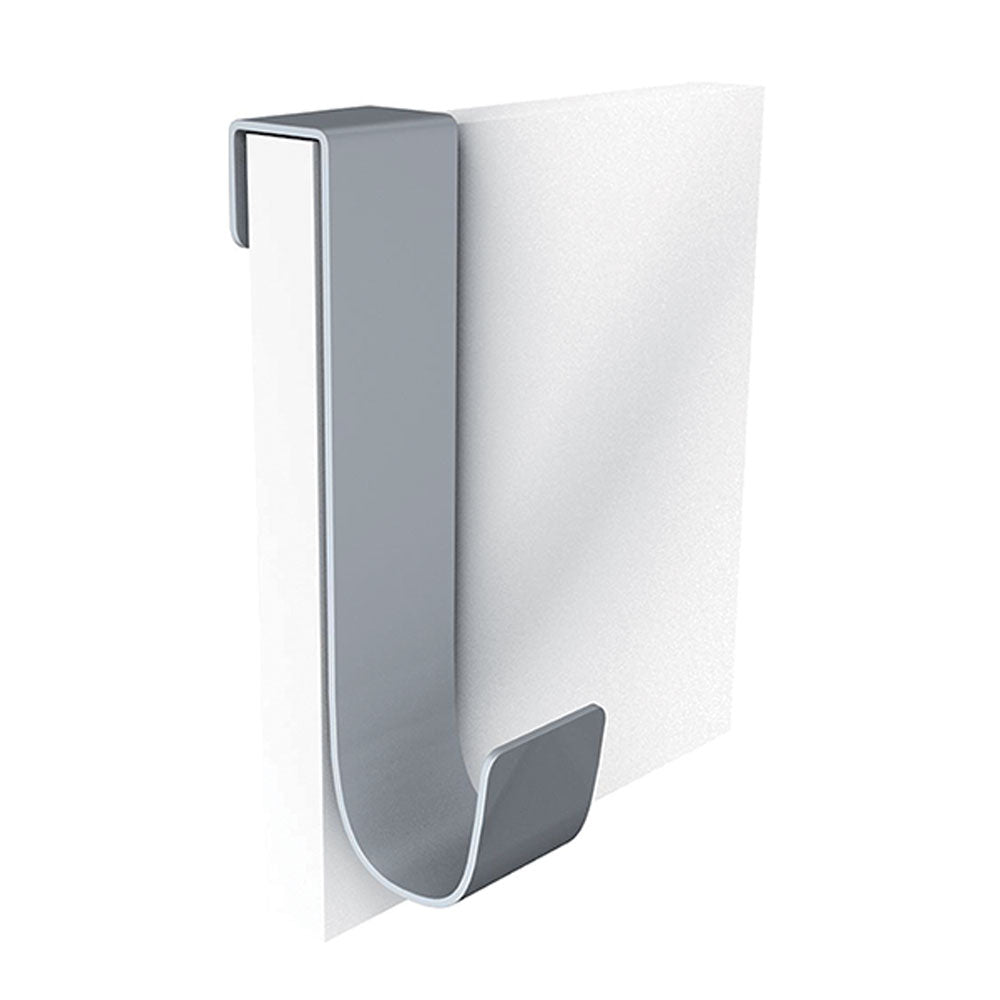 Appendino Double per porte e termoarredi di colore argento