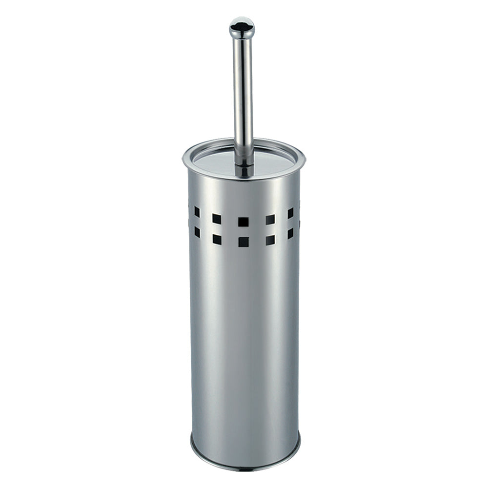 Porta scopino WC in acciaio con finitura a specchio h 39 cm