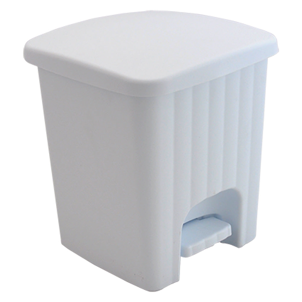 Pattumiera a pedale da 4,5 litri in plastica bianca