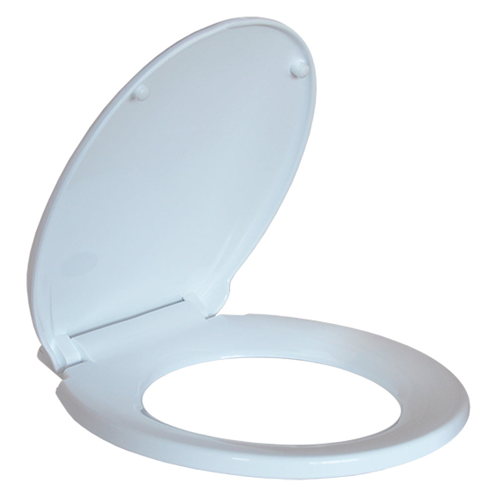 Sedile WC universale soft close in termoindurente bianco 37 x 44,5 cm Immagine principale del prodotto