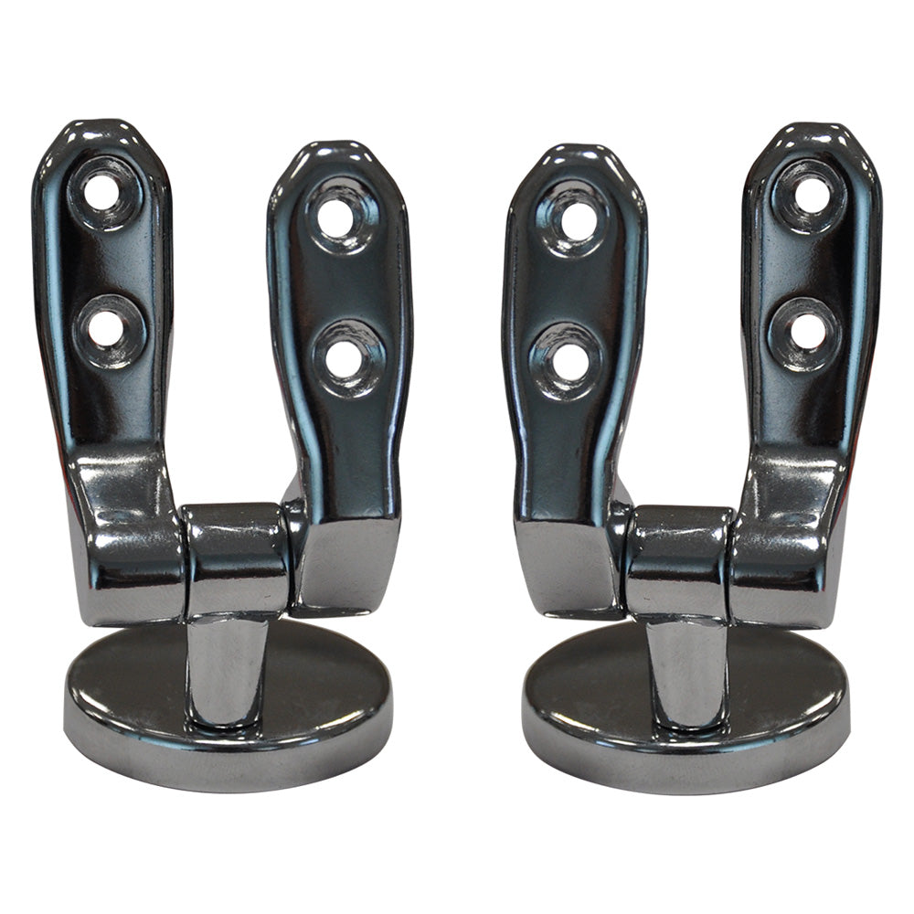 Coppia di cerniere per sedile WC in metallo cromato H16 media - kit 2 pezzi
