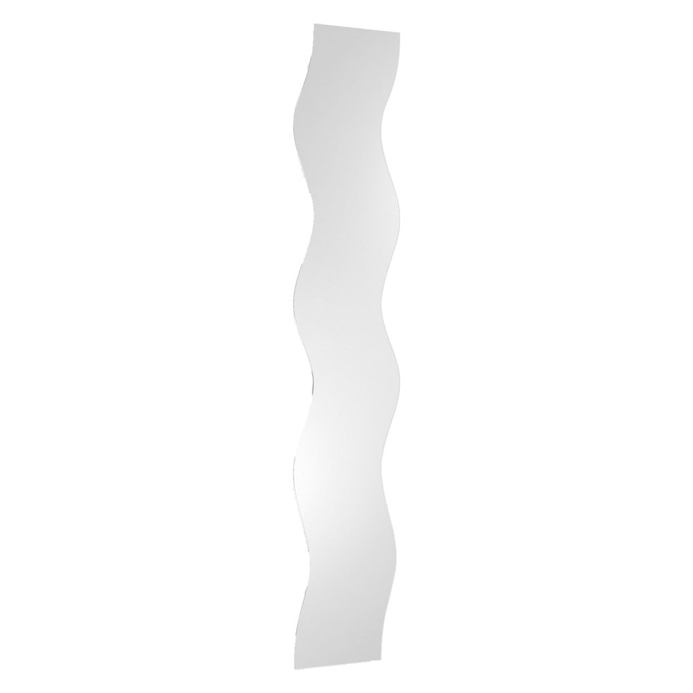 Specchio acrilico sagomato a onda 150x20 cm spessore 3 mm