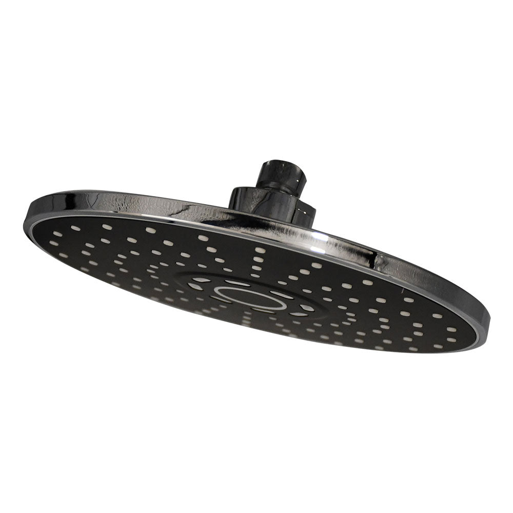 Soffione doccia circolare anticalcare in ABS cromato Ø 22 cm