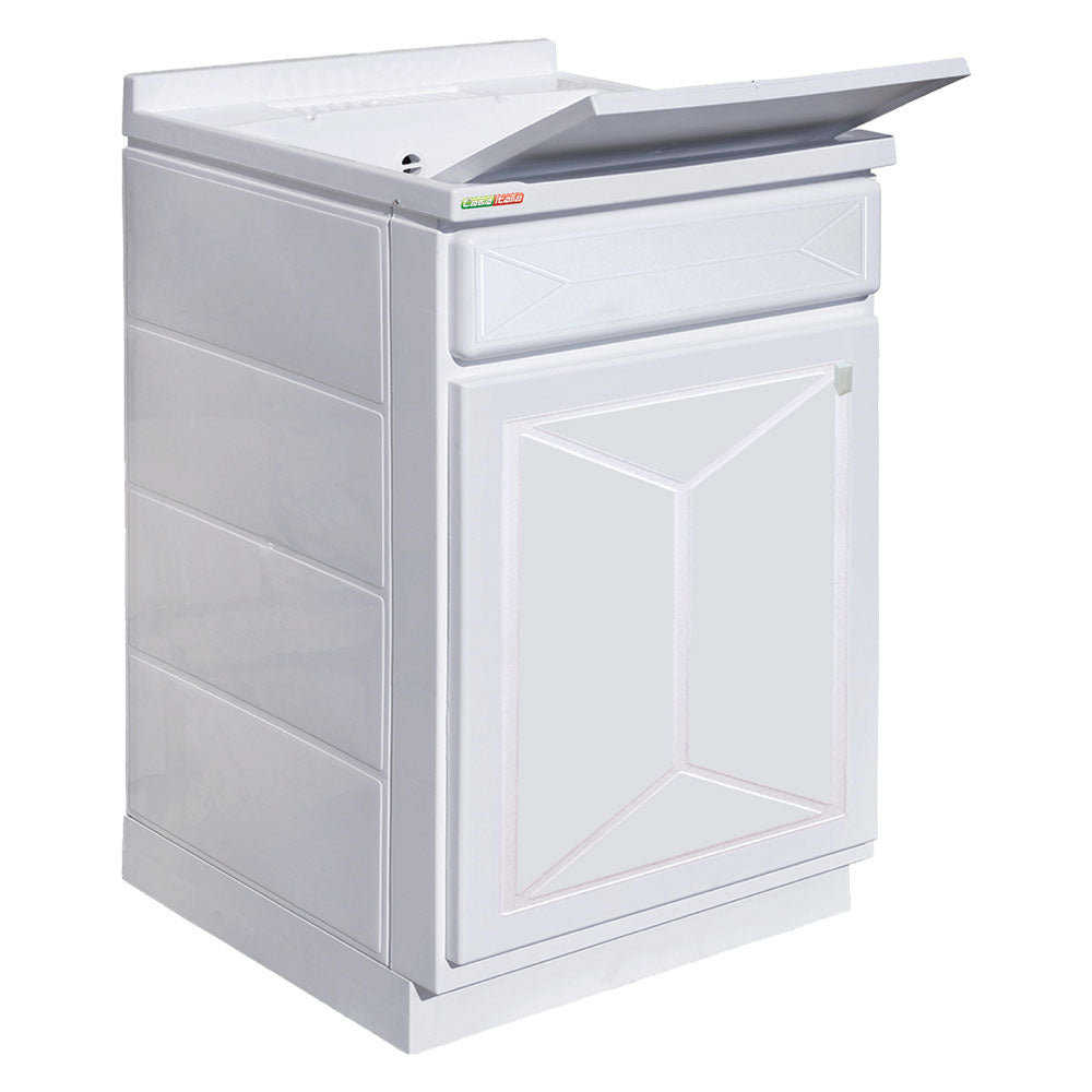 Mobile lavatoio in plastica bianco Top Line 45 x 50 x h.87 cm