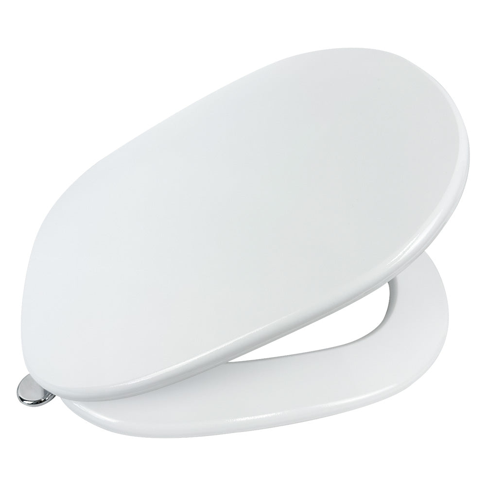Sedile WC Square in MDF bianco con cerniera universale