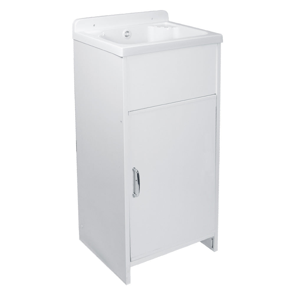 Mobile lavatoio ad anta singola in PVC bianco 42x34xh.82 cm