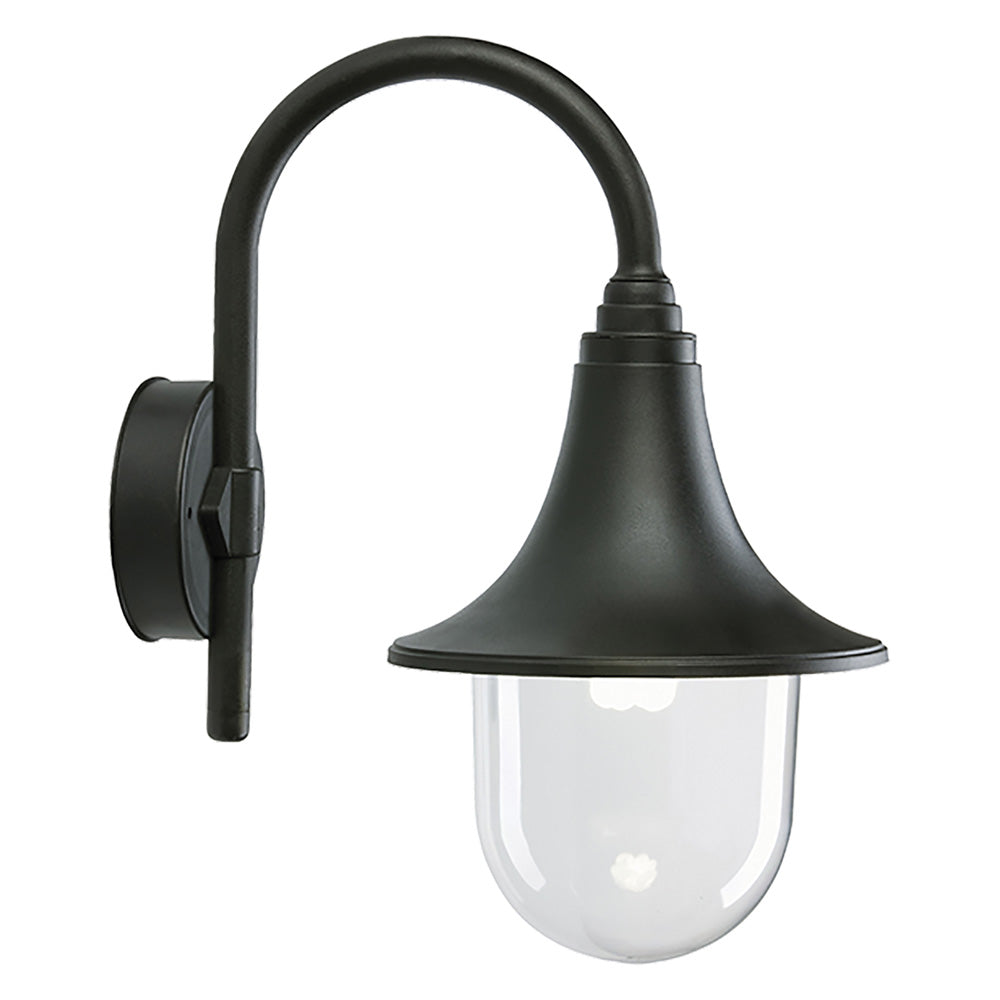 Applique Marine Sovil discendente in termoplastico nero 60W per esterno E27 IP43