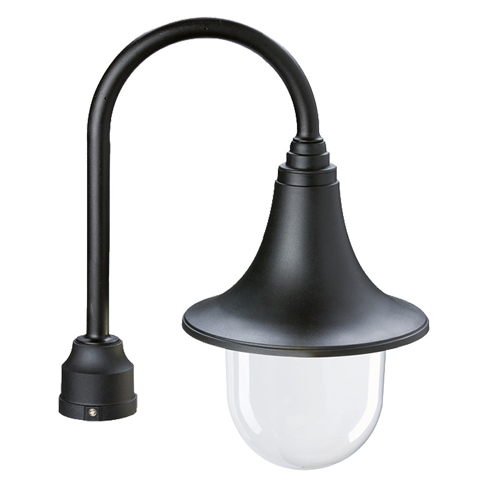 Lanterna testa-palo Marine nera 60W 41x22x33 cm per giardino e spazi esterni
