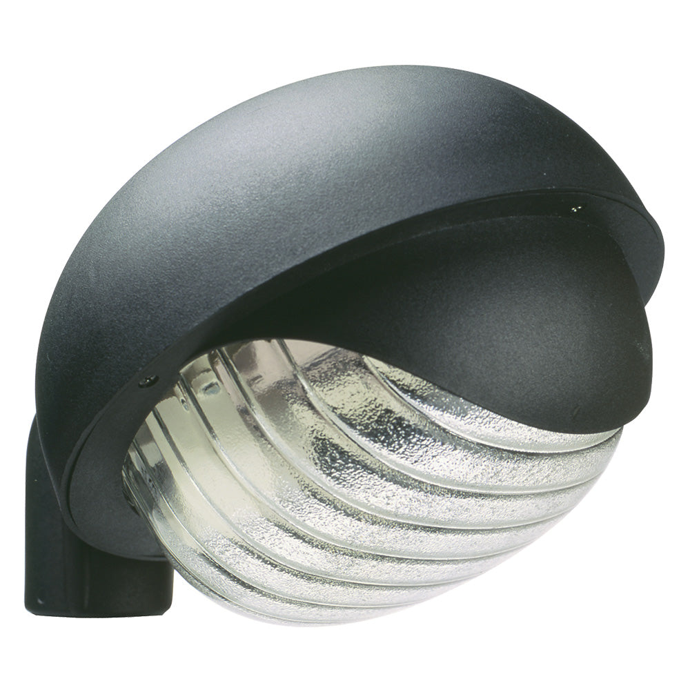 Lanterna testa-palo Residence nero 60W in termoplastico con diffusore in vetro per esterni 34x24x19 cm