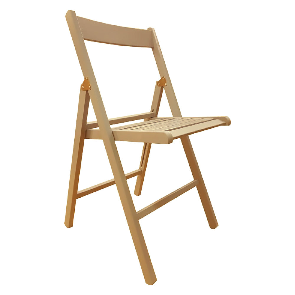 Sedia pieghevole in legno naturale a 7 stecche 42x41x h.86 cm