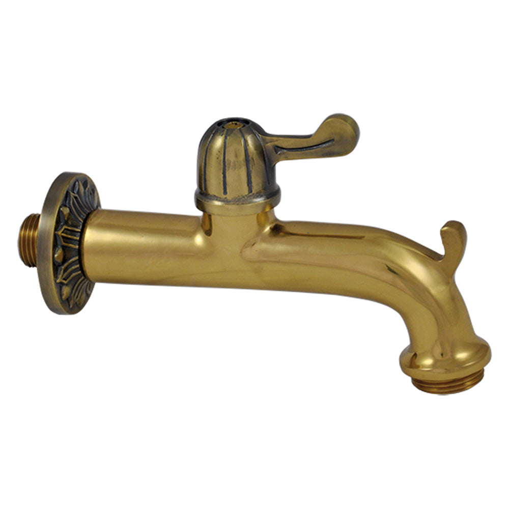 Rubinetto da esterno modello Impero in ottone con leva da 1/2" e rompigetto