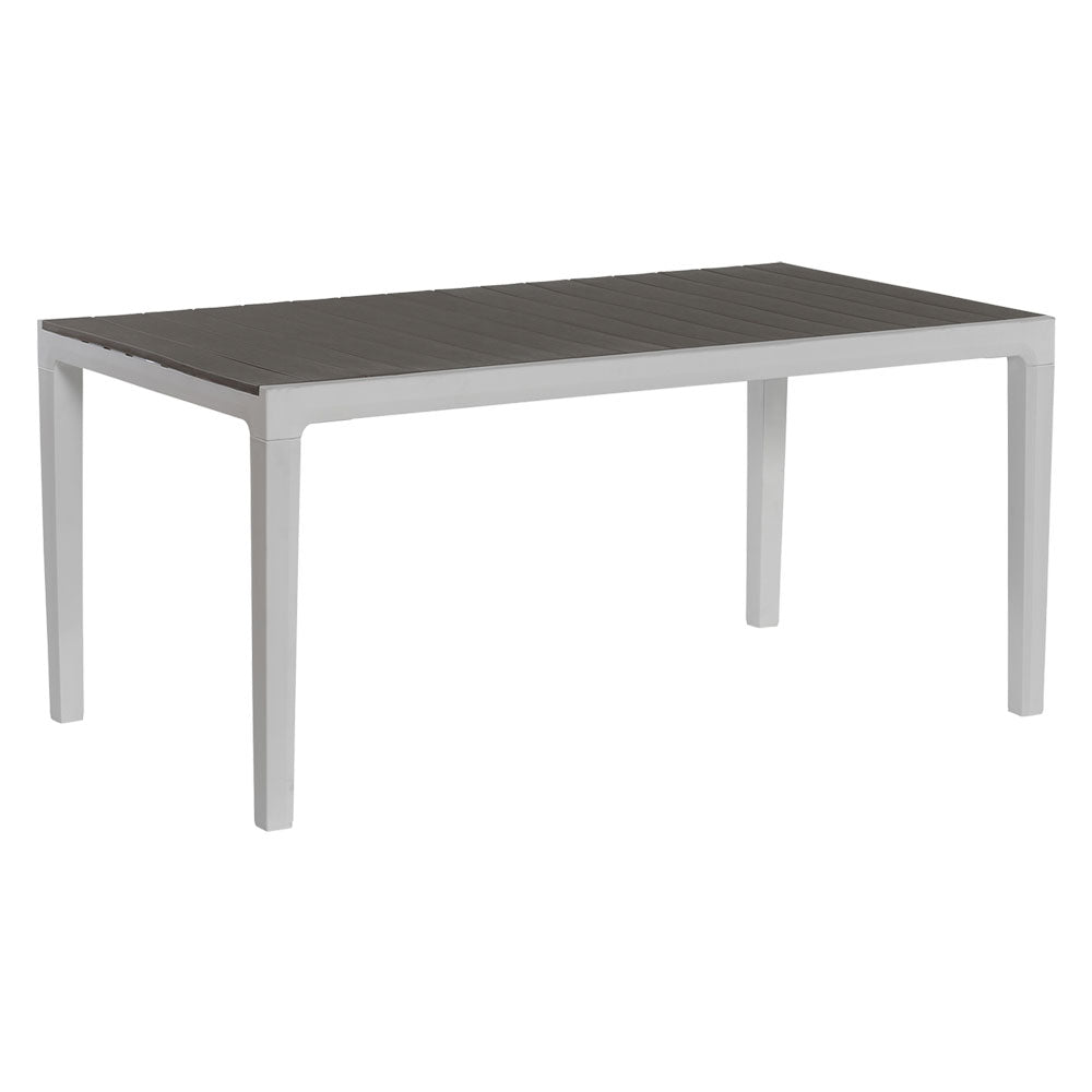Tavolo da giardino Harmony Keter effetto legno bianco e cappuccino 160x90 cm