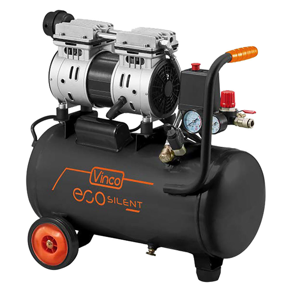 Compressore silenziato oil free VINCO da 24 litri e 1 HP per bricolage e lavori domestici Immagine principale del prodotto