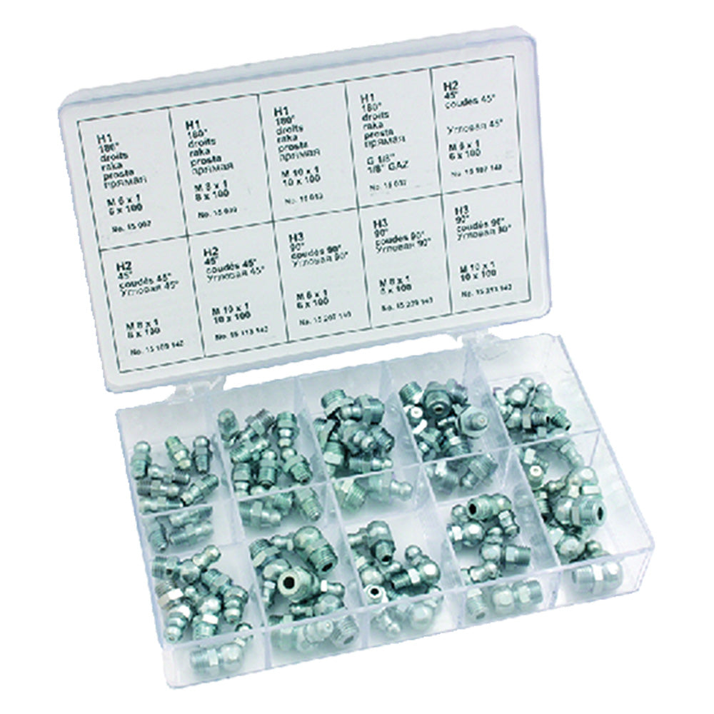 Assortimento ingrassatori Pressol da 70 pezzi in scatola di plastica Immagine principale del prodotto