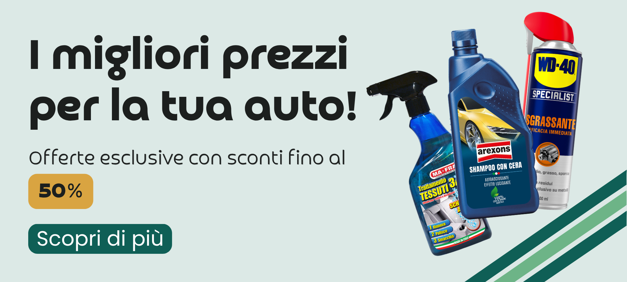 banner homepage per promozione articoli auto