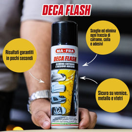 deca flash sicuro su vernice, metalli e vetri