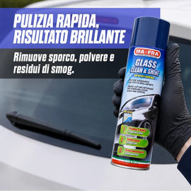 rimuove sporco, polvere e residui di smog