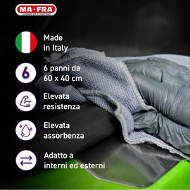 6 panni da 60 x 40 cm adatto per interni ed esterni