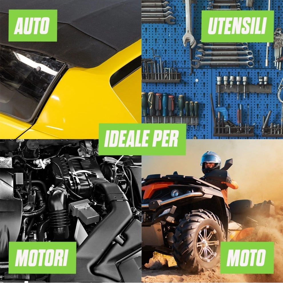sgrassatore ideale per auto, utensili, motori e moto