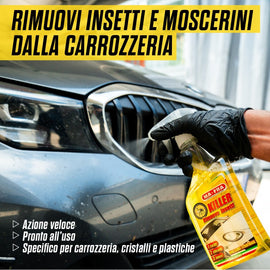 rimuovi insetti e moscerini dalla carrozzeria